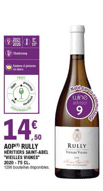 aop rully héritiers saint-abel "vieilles vignes"