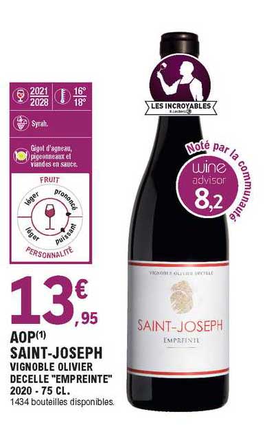 aop saint-joseph vignoble olivier decelle "empreinte" 2020