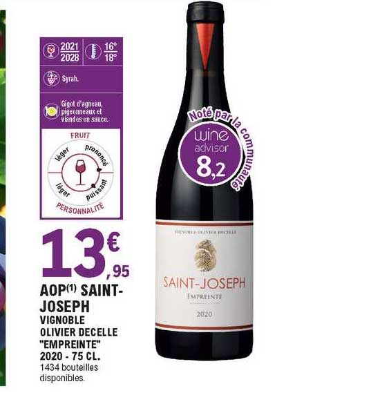 aop saint-joseph vignoble olivier decelle "empreinte" 2020