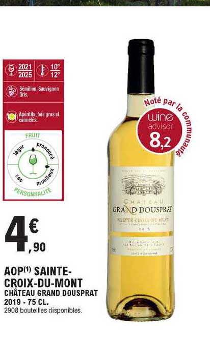 aop sainte-croix-du-mont château grand dousprat 2019