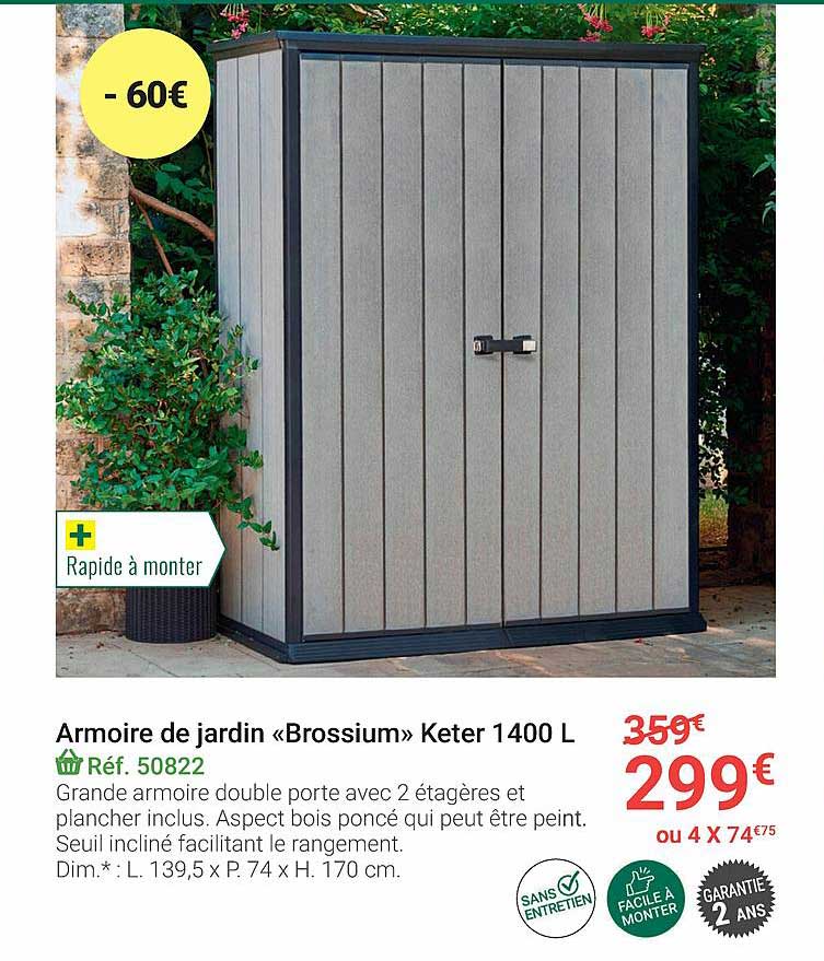 Armoire De Jardin «brossium» Keter 1400 L