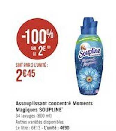 assouplissant concentré moments magiques soupline