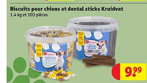 biscuits pour chiens et dental sticks kruidvat