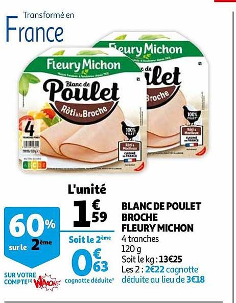 blanc de poulet broche fleury michon