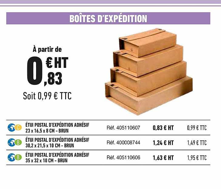 boîtes d'expédition