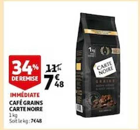 Café Grains Carte Noire 34% De Remise Immédiate
