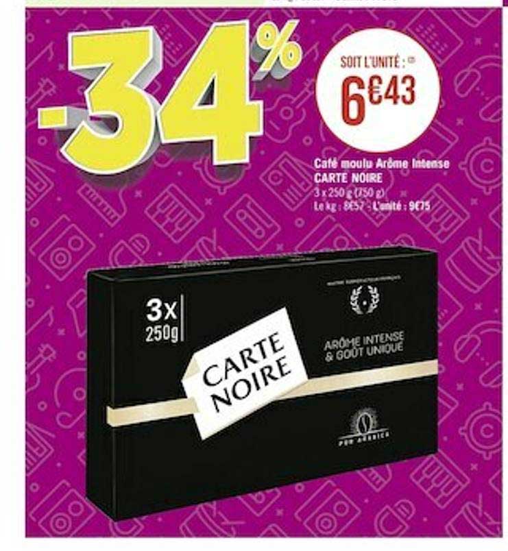 Café Moulu Arôme Intense Carte Noire