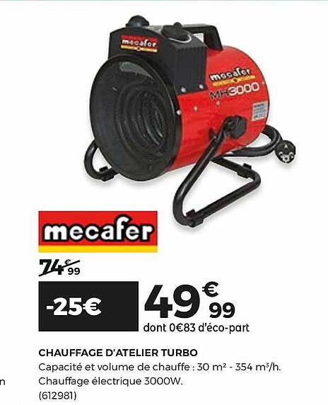 chauffage d'atelier turbo mecafer
