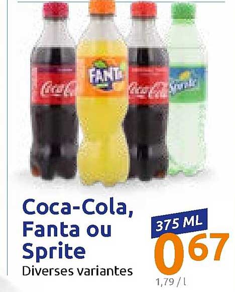 coca-cola, fanta ou sprite