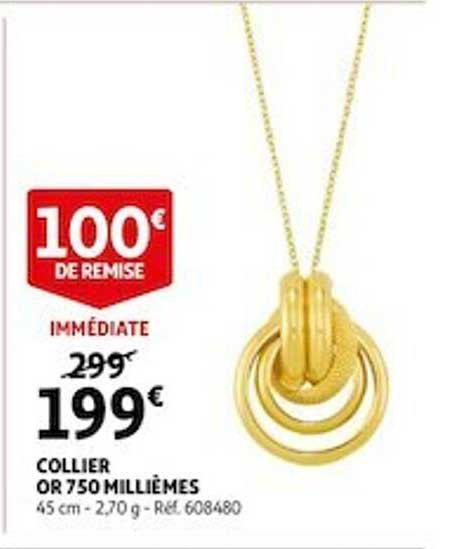 collier or 750 millièmes