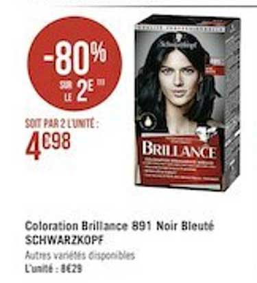 coloration brillance 891 noir bleuté schwarzkopf