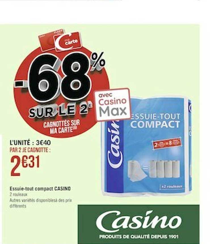 essuie-tout compact casino