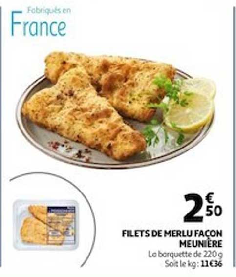 filets de merlu façon meunière