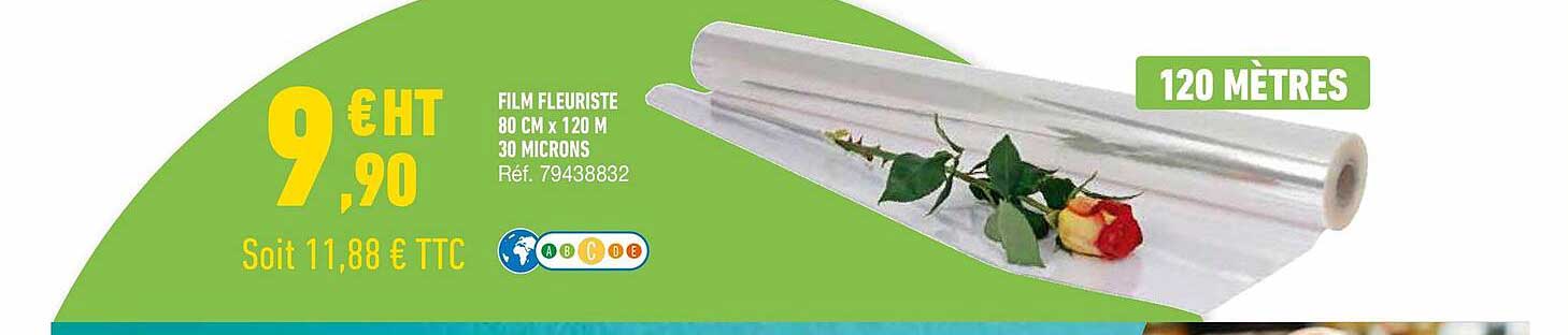 Film Fleuriste 80 Cm X 120 M 30 Microns