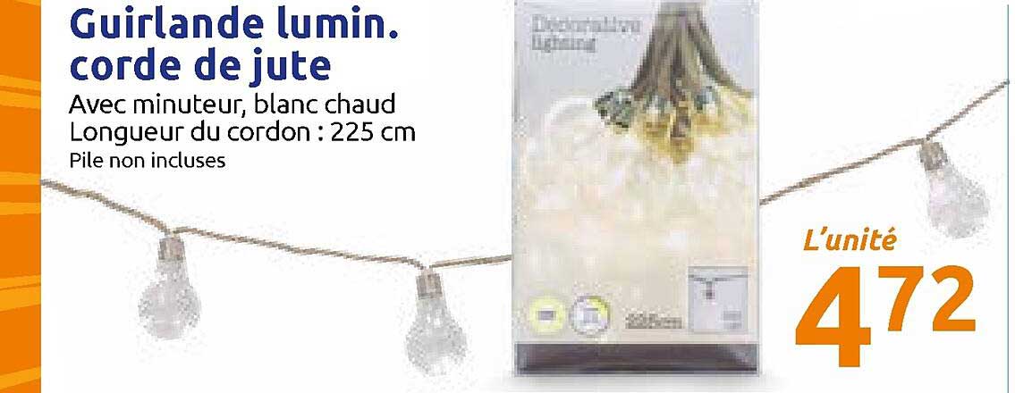 guirlande lumen corde de jute