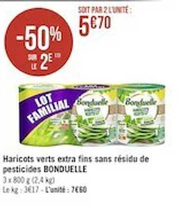 Haricots Verts Extra Fins Sans Résidu De Pesticides Bonduelle