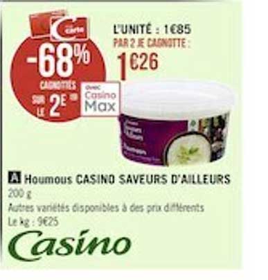 houmous casino saveurs d'ailleurs