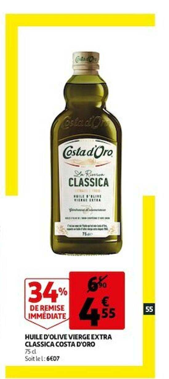 huile d'olive vierge extra classica costa d'oro 34% de remise immédiate