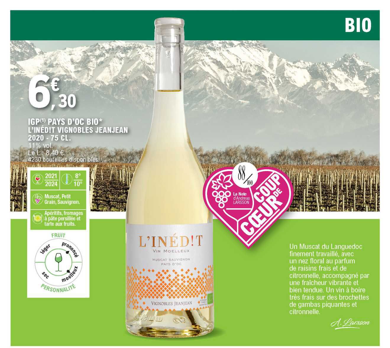 igp pays d'oc bio l'inédit vignobles jeanjean