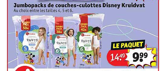 jumbopacks de couches-culottes disney kruidvat