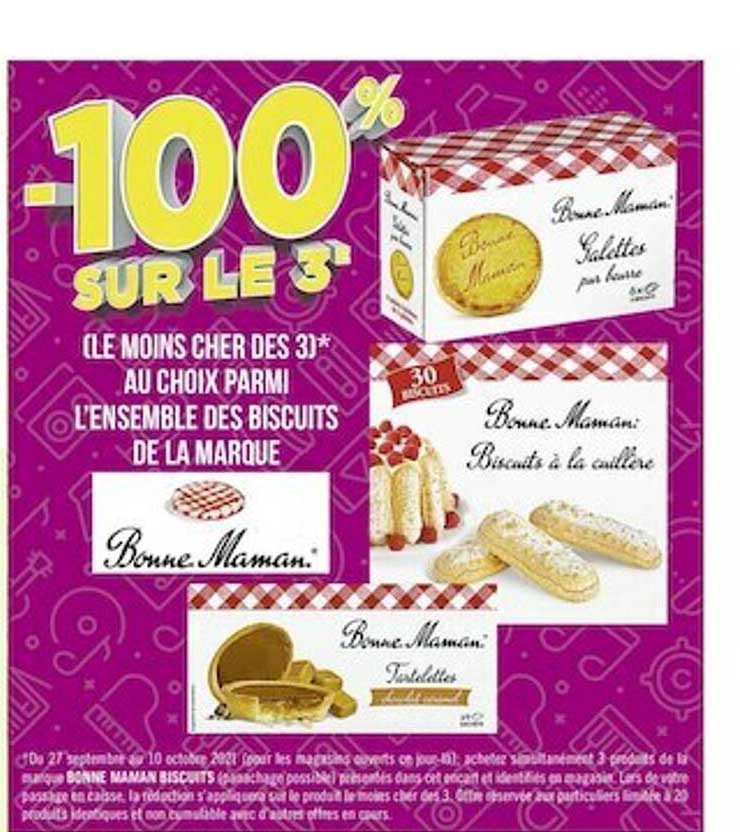 l'ensemble des biscuits de la marque bonne maman