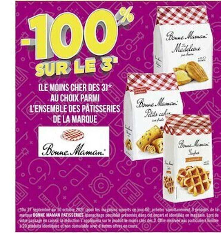 l'ensemble des pâtisseries de la marque bonne maman