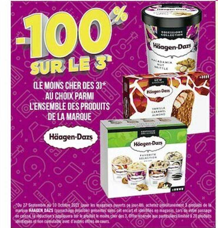 l'ensemble des produits de la marque häagen-dazs