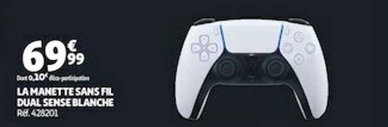 la manette sans fil dual sense blanche