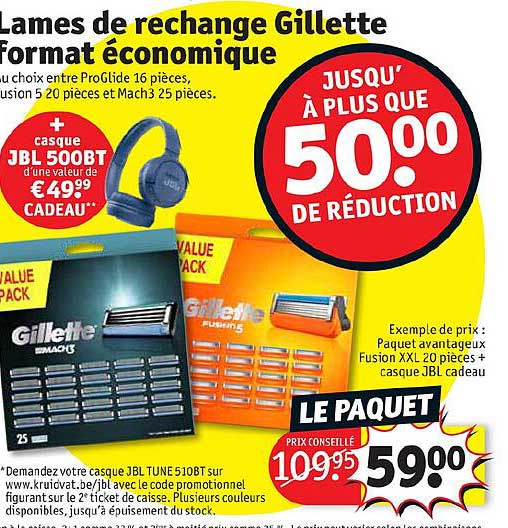 lames de rechange gillette format économique