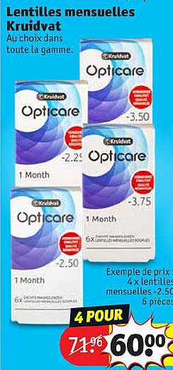 lentilles mensuelles kruidvat
