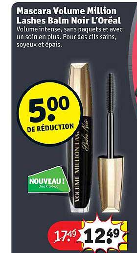 mascara volume million lashes balm noir l'oréal