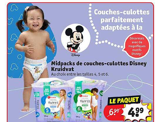 midpacks de couches-culottes disney kruidvat