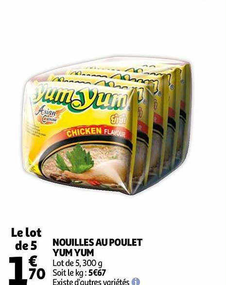 nouilles au poulet yum yum
