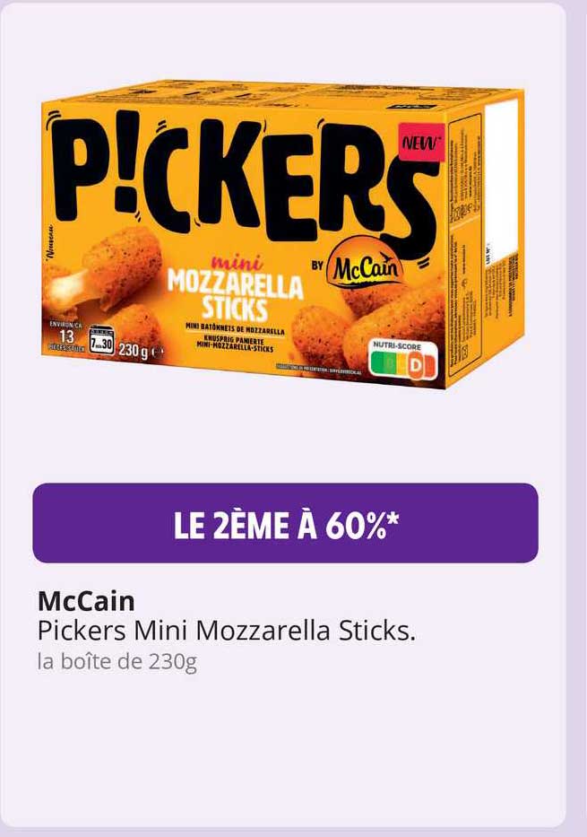 pickers mini mozzarella sticks mc cain