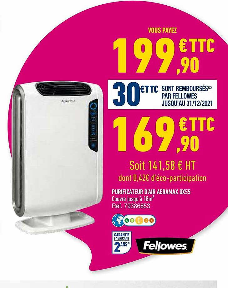 purificateur d'air aeramax dx55 fellowes