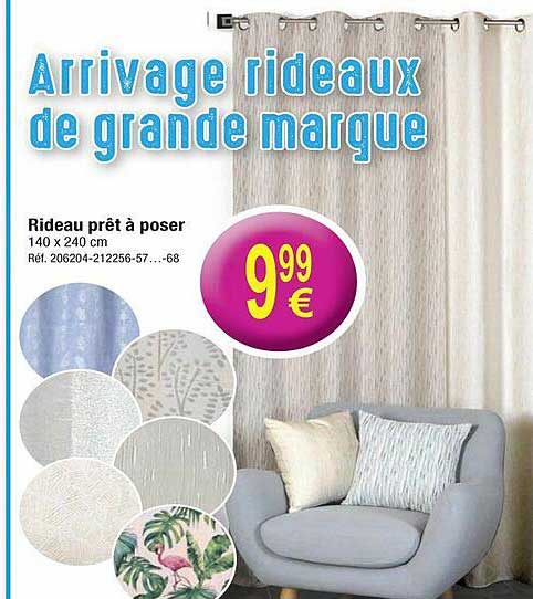 rideau prêt a peser