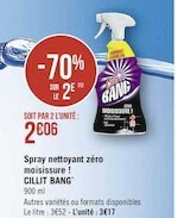 spray nettoyant zéro moisissure ! cillit bang