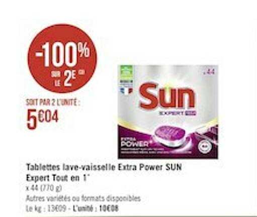 Tablettes Lave-vaisselle Extra Power Sun Expert Tout En 1