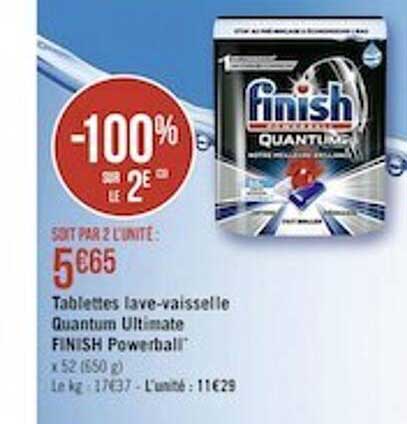 Tablettes Lave-vaisselle Quantum Ultimate Finish Powerball