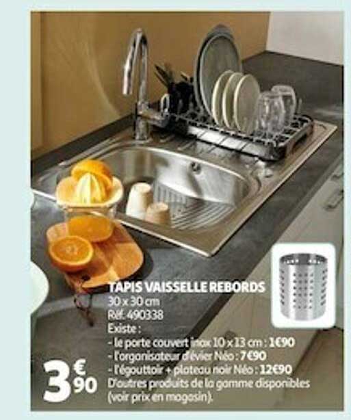 tapis vaisselle rebords