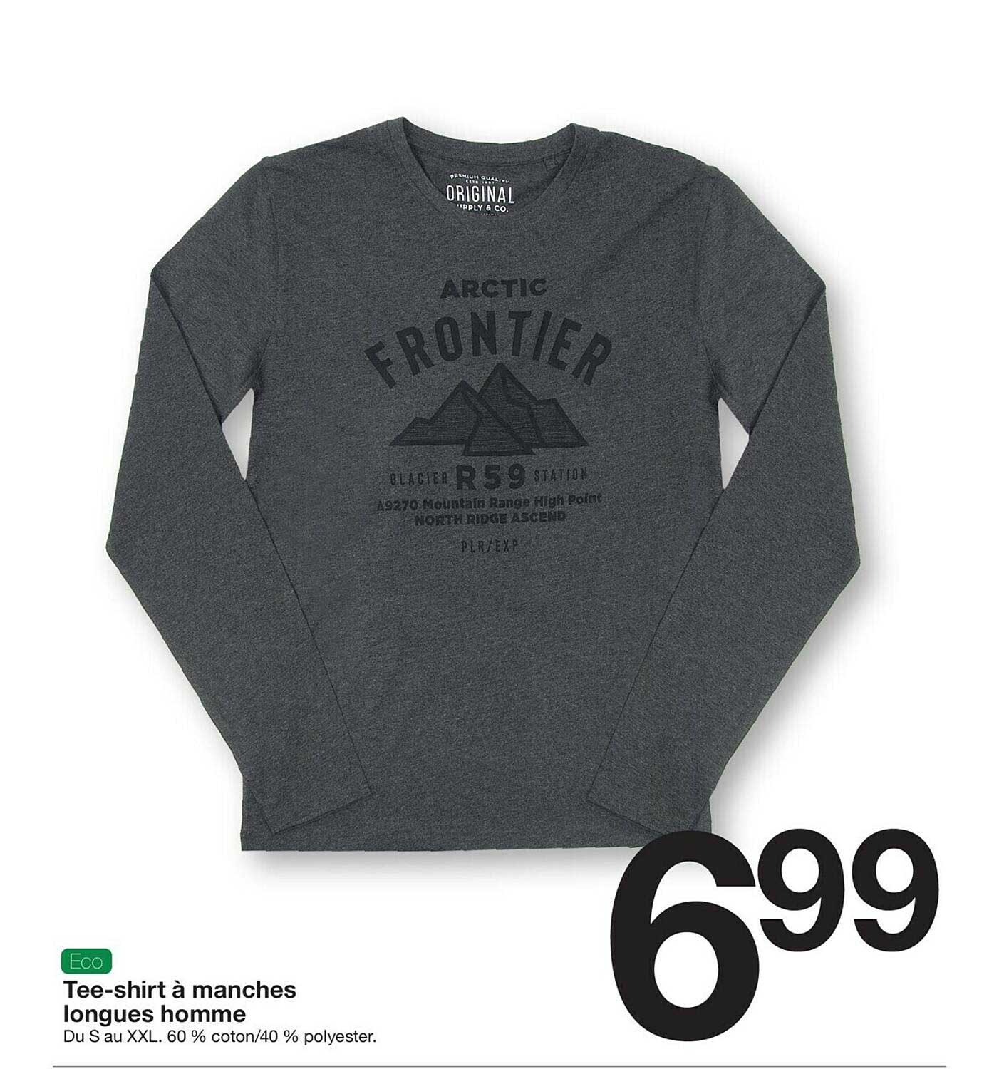 eco tee-shirt à manches longues homme