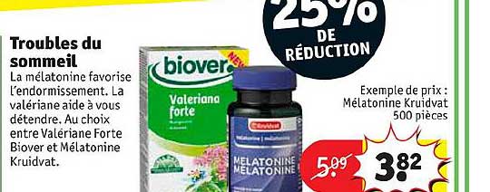 troubles du sommeil mélatonine kruidvat