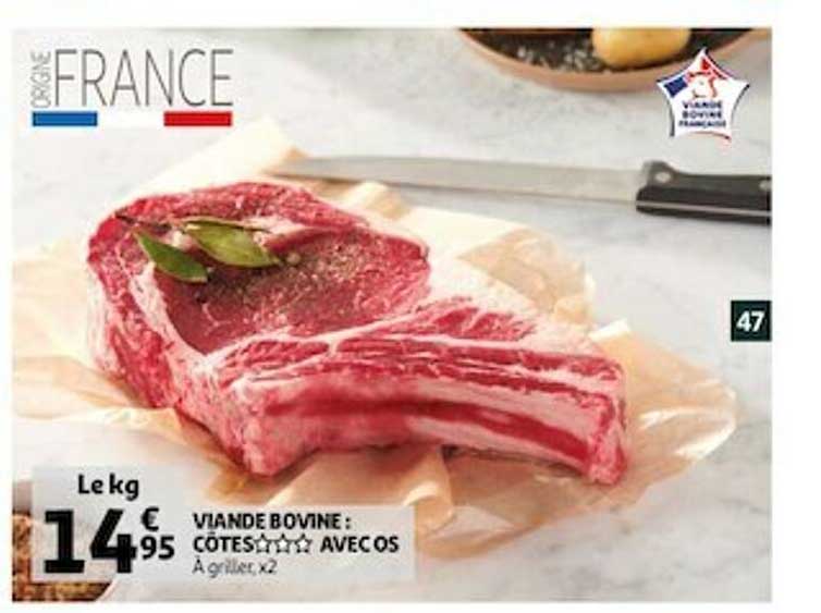 Viande Bovine : Côtes Avec Os