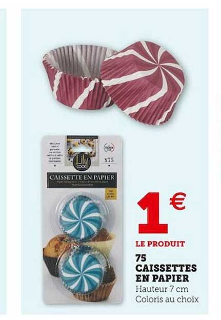 75 caissettes en papier