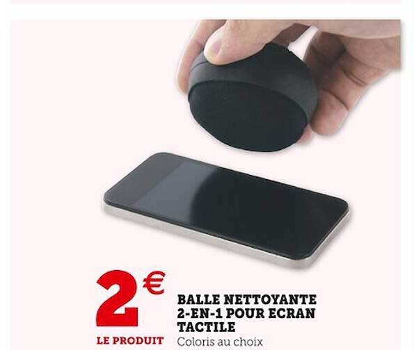 balle nettoyante 2-en-1 pour écran tactile