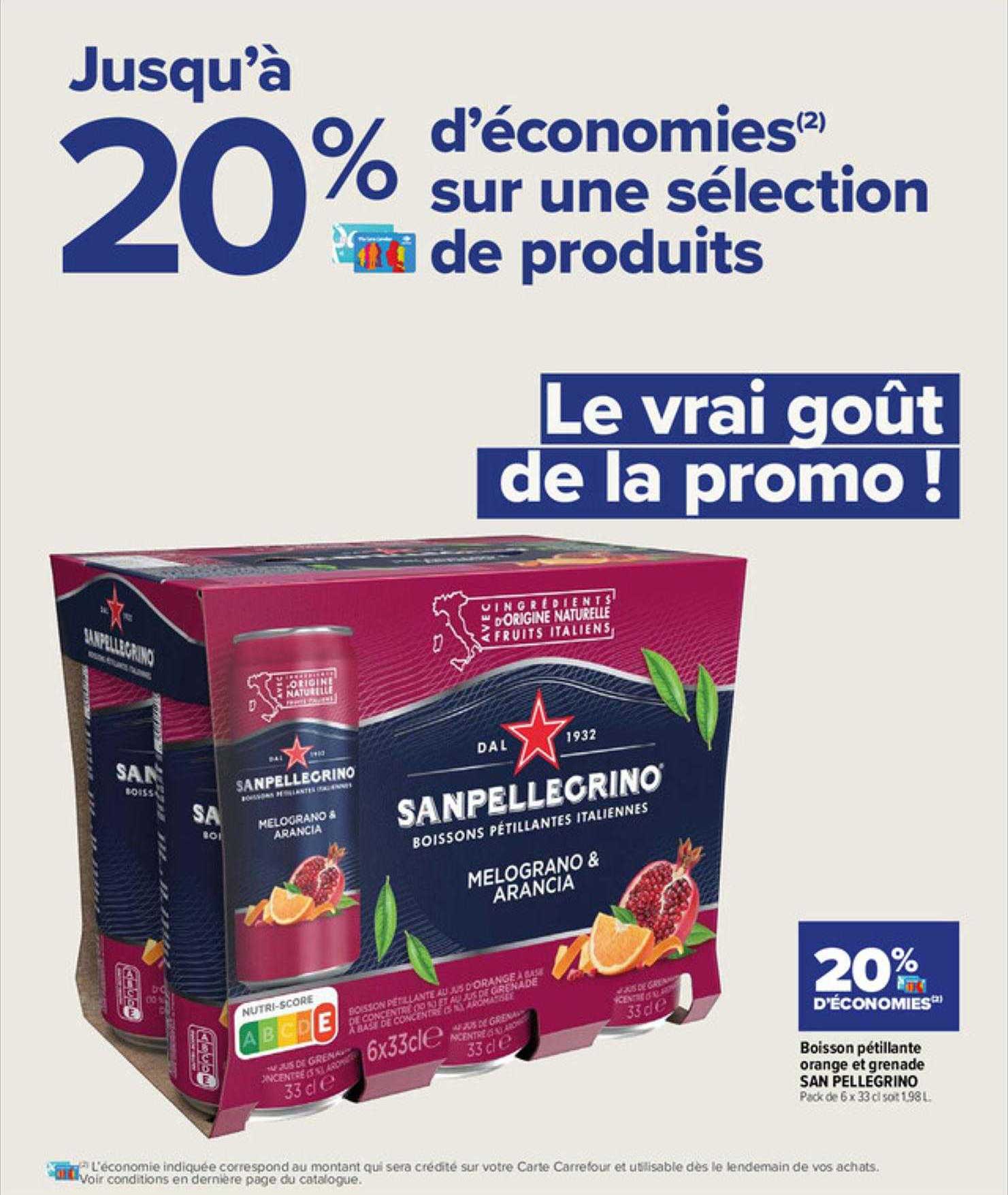 boisson pétillante orange et grenade san pellegrino