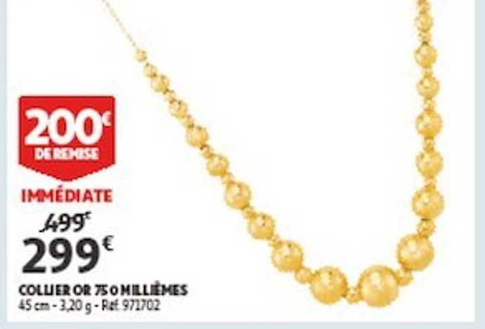 collier or 750 millièmes