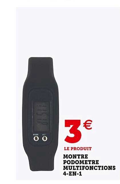 montre podomètre multifonctions 4-en-1