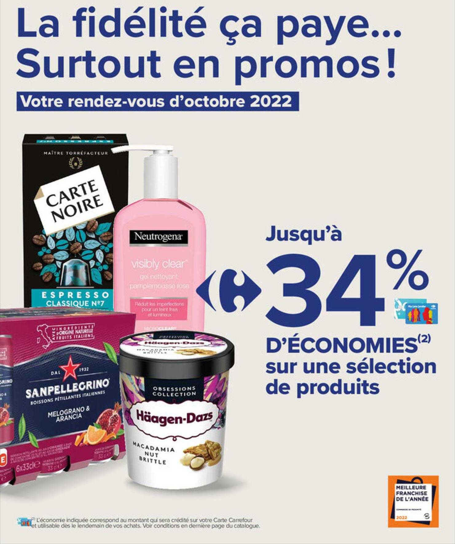 produits carte noire, neutrogena, san pellegrino, häagen-dazs