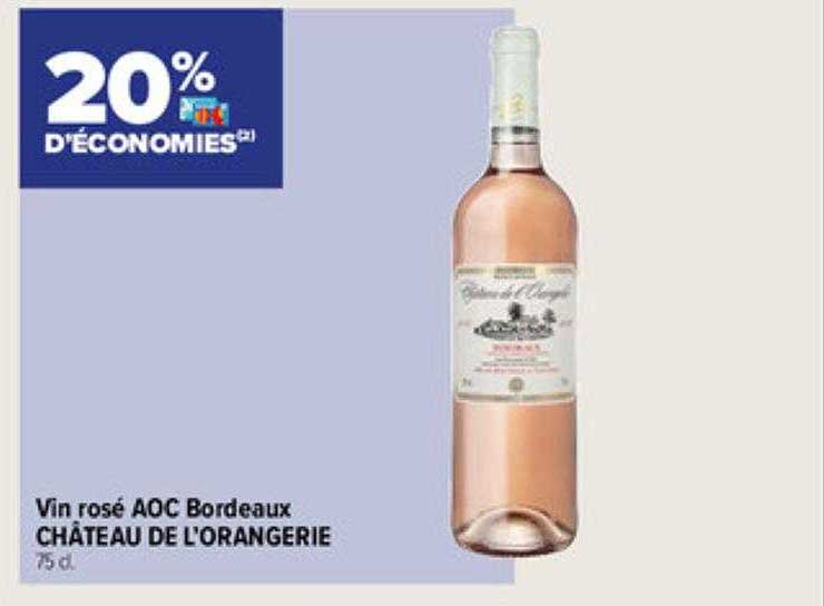 vin rosé aoc bordeaux château de l'orangerie